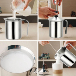 Espumador de leche de acero inoxidable BALASHOV - Café cremoso y más